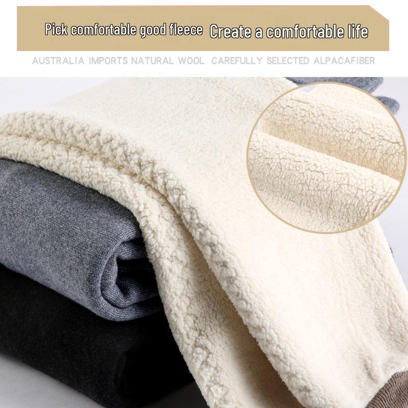 Herren- und Damen-Hose mit hohem Bund, warm aus Wolle, mit Fleecefutter und kaschmirähnlichem Tragekomfort.