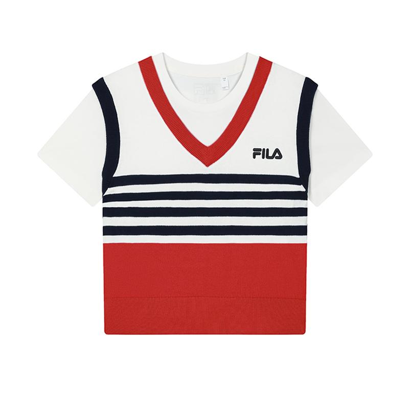 

New FILA T Shirts Women s Flame Red F11W439109FRD 165/84A/M