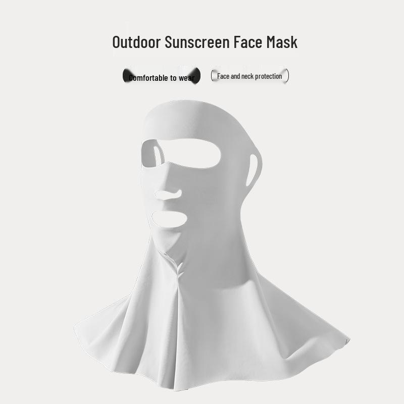 2026 Women's Cooling Ice Silk Sunscreen Mask for Face, Neck & Back Protection