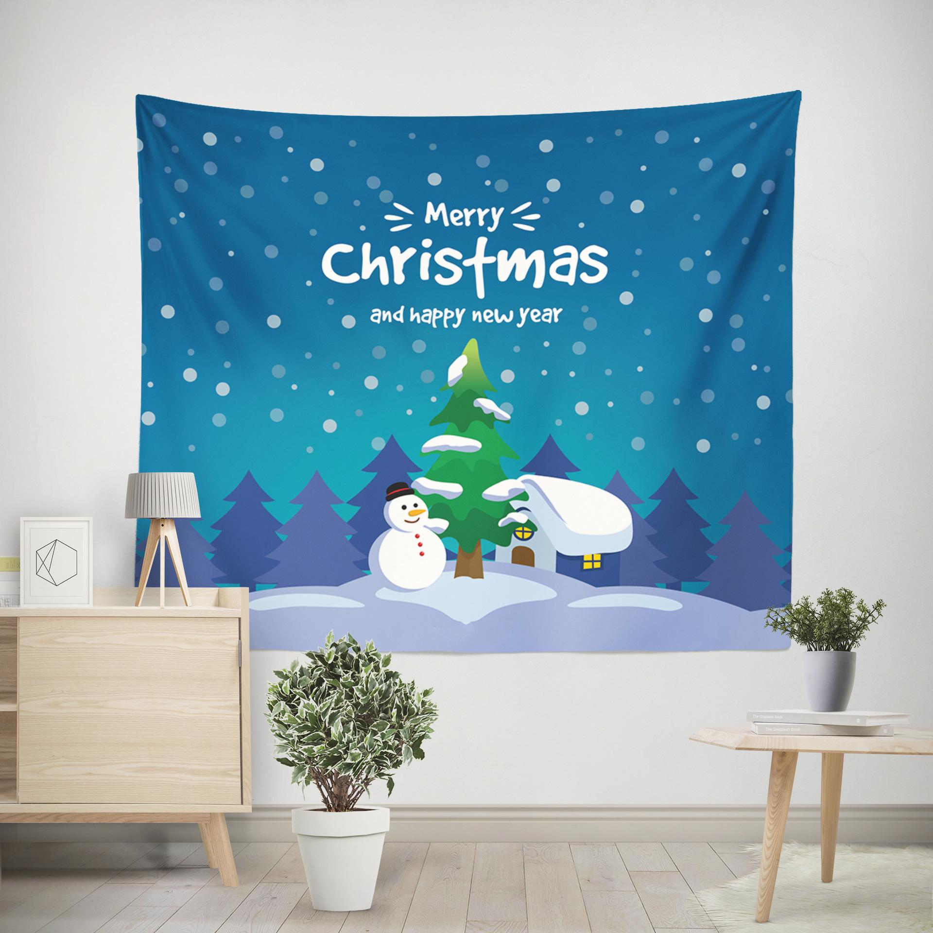 

Трансграничный Amazon домашний гобелен Рождественская елка пляжное полотенце сидящее одеяло пляжная шаль холст 100x75cm