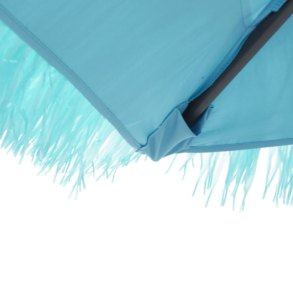 Blue Sun Umbrella with Steel Pole 300 X 200 X 250 Cm