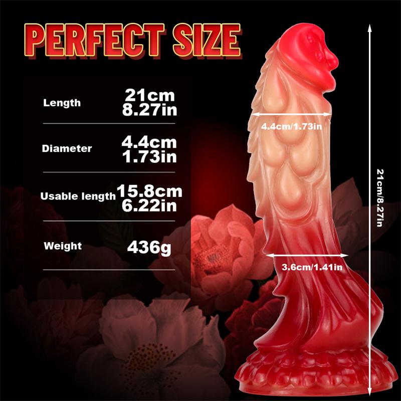 Kirin Jade Liquid Silicone Female Special-shaped Makeup Simulation Gradient Penis Sex Toys