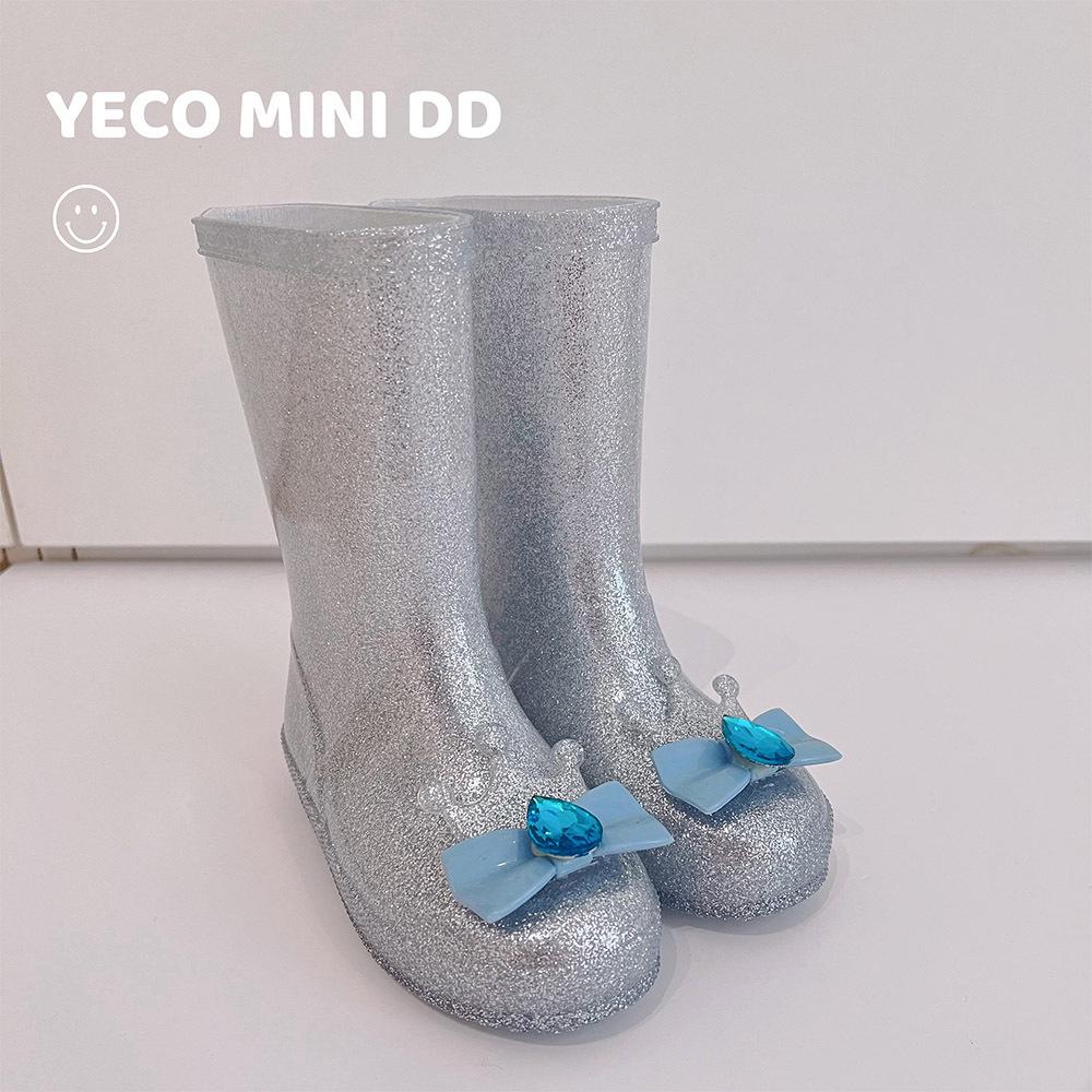 MINI DD2026 Children's Princess Rain Boots - Waterproof, Anti-slip, Mid-calf Shoes for Toddlers & Girls