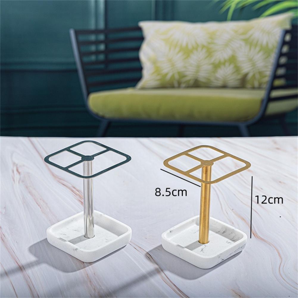Toothbrush Holder, Stainless Steel Toothbrush Holder With Storage Space, Resin Base, Rust Bathroom Accessories Organizer Brush