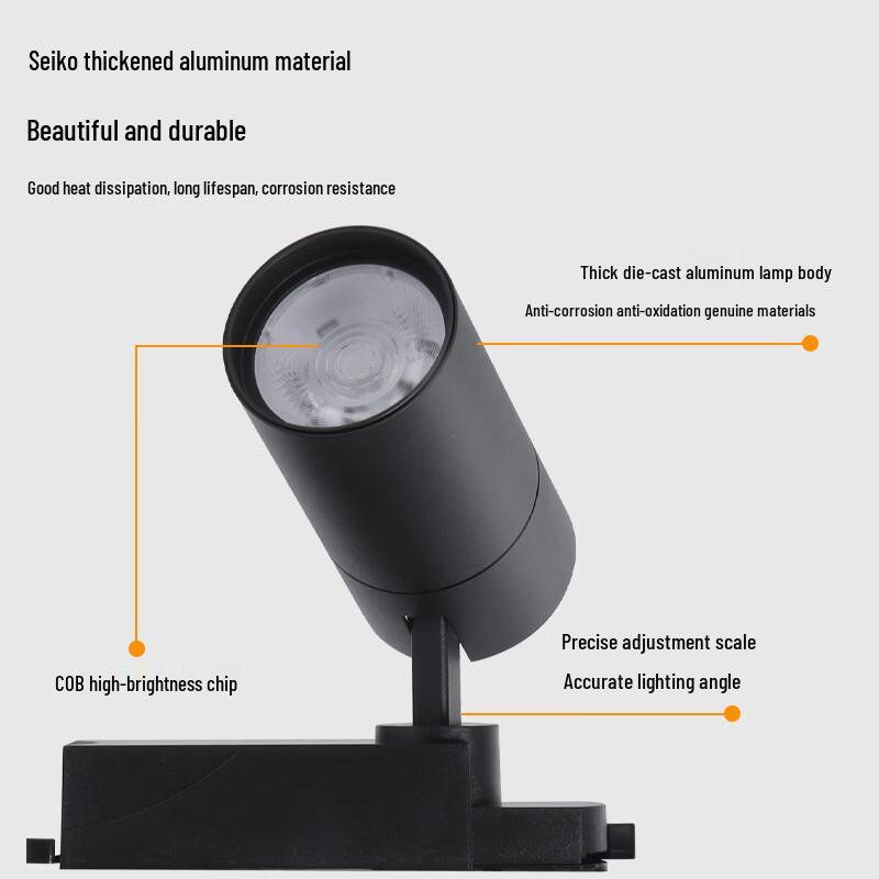 Adjustable Angle LED Track Spotlight
