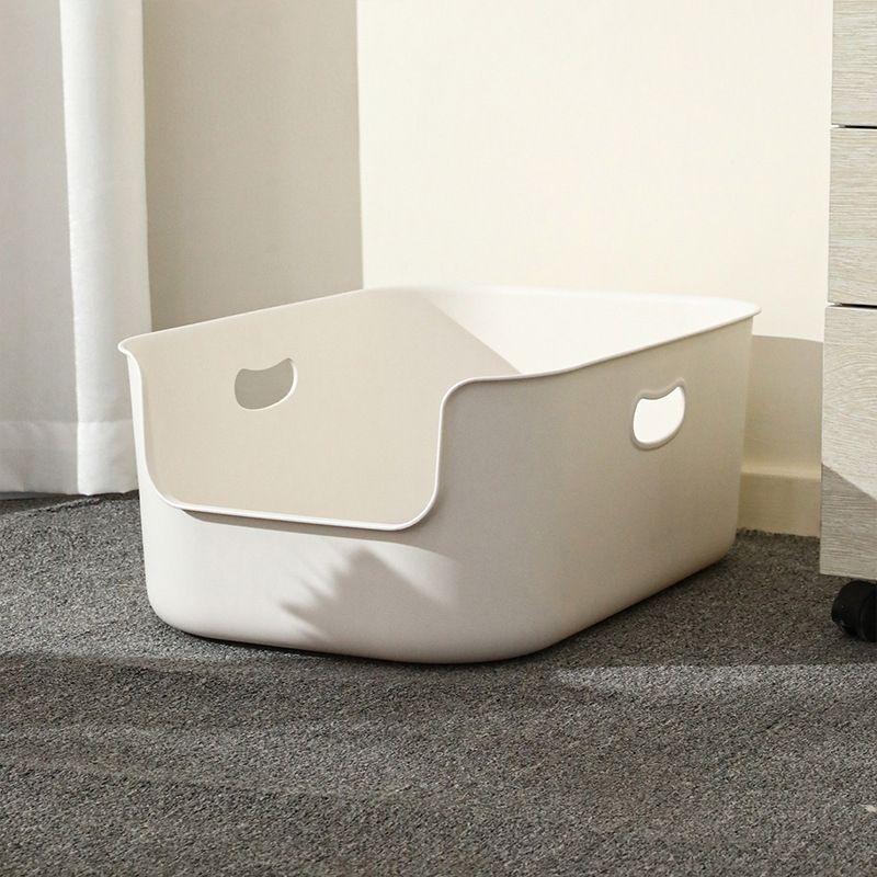 

Big Mac Litter Box Extra Deep Anti-Splash Durable Drop-Resistant Open Cat Toilet Pet Supplies White large 58*38*22
