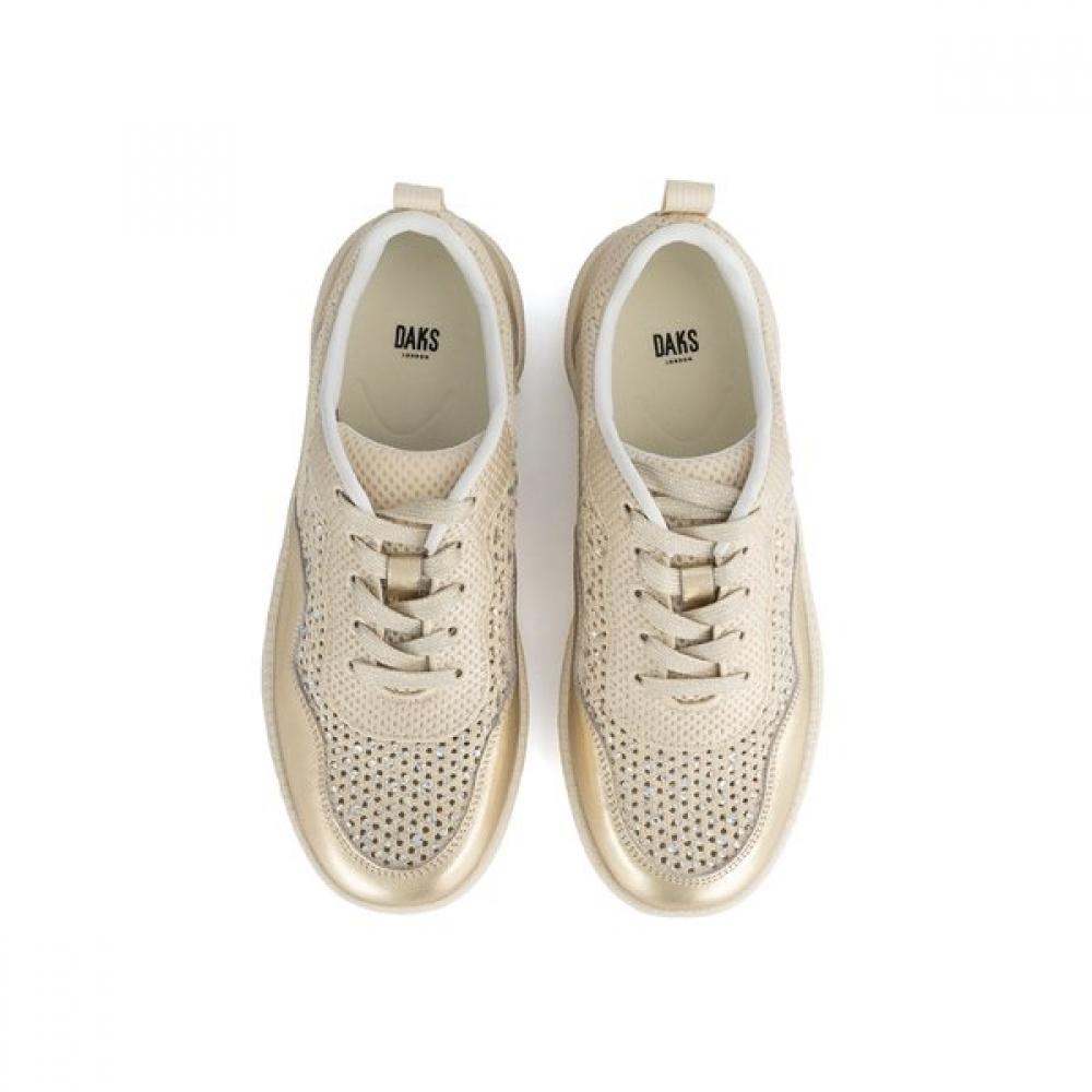 Daks Women Comfort Mesh Sneakers Gold Drs651ta84