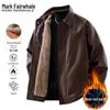 Mark Fairwhale Men's Autumn/Winter Fleece-Lined Casual Padded Jacket