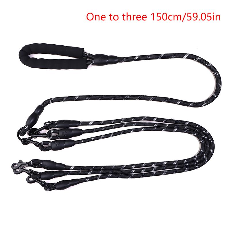 

З пінопластовою ручкою 2/3-сторонній повідець для домашніх тварин Нейлоновий знімний з двома головами Повідець для собак Міцна 150 см Тягова мотузка для собак Вигулювання собак