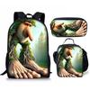 Cartoon Printing Casual Shoulder Bag Junior High School Students Large Capacity Backpacks