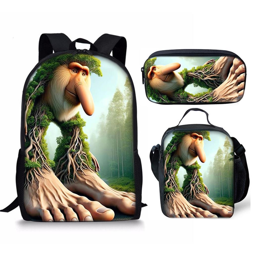 Cartoon Printing Casual Shoulder Bag Junior High School Students Large Capacity Backpacks
