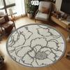 Minimalist Floral Round Carpet Nordic Modern Home Decor Living Room Bedroom Floor Mat Soft Non-slip Circle Rug