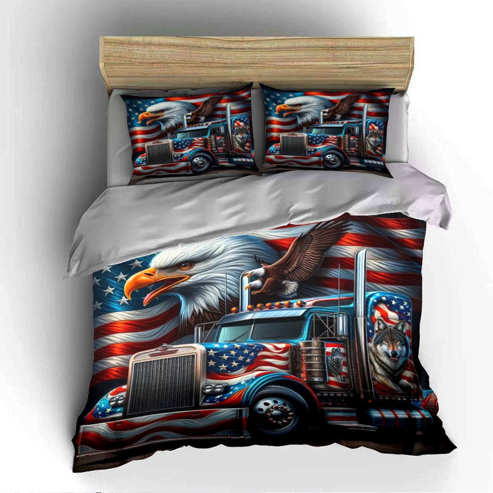 American Eagle Truck Bedding Set Bedding Duvet Cover Set Duvet Cover Pillowcases (1 * Duvet Cover 2 * Pillowcases, without duvet insert)