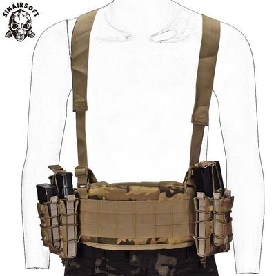 Molle Tactical Vest Men's Belt, Army Special 1000d Nylon Military Convenient Combat Belt Come H Type Adjustable Soft Padded