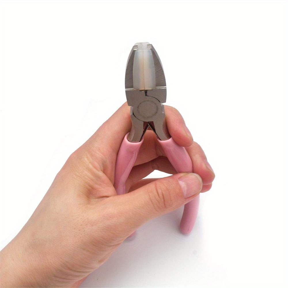 1 szt. Szczypce z podwójnymi nylonowymi szczękami Szczypce jubilerskie Szczypce płaskie Prostownik do drutu Zestaw narzędzi rzemieślniczych i jubilerskich do wyrobu biżuterii