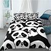 Cartoon Cute Panda Polyester Bedding Sets Child Kids Covers Boys Duvet Cover Set For Teens King Size Bedding Set