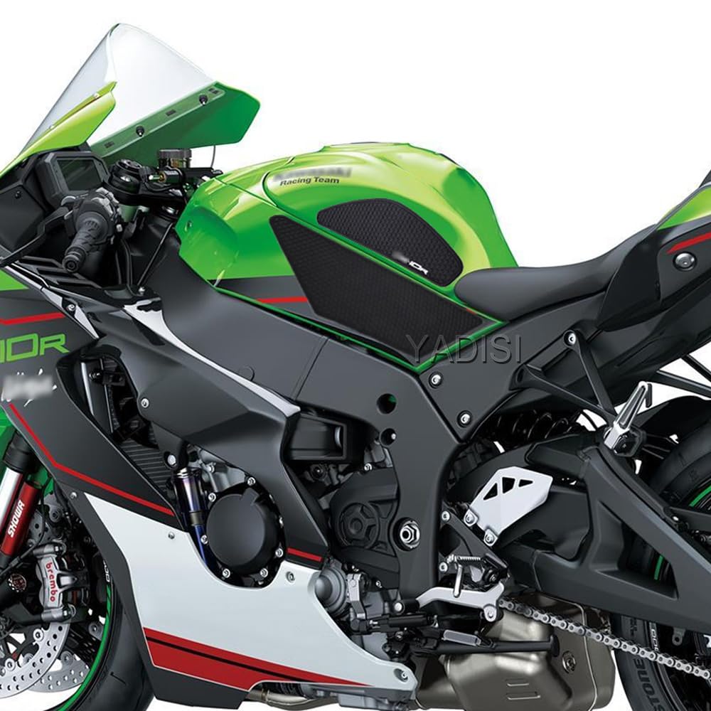 For ZX10R ZX-10R zx10r ZX 10R 2011-2025 Motorcycle Tank Pad Black Set Knee Grip Pad Tank Protector Pad Tank Traction Pad