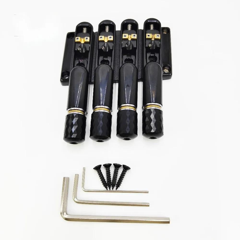 High quality 4-string bass bridge without head, copper string holder