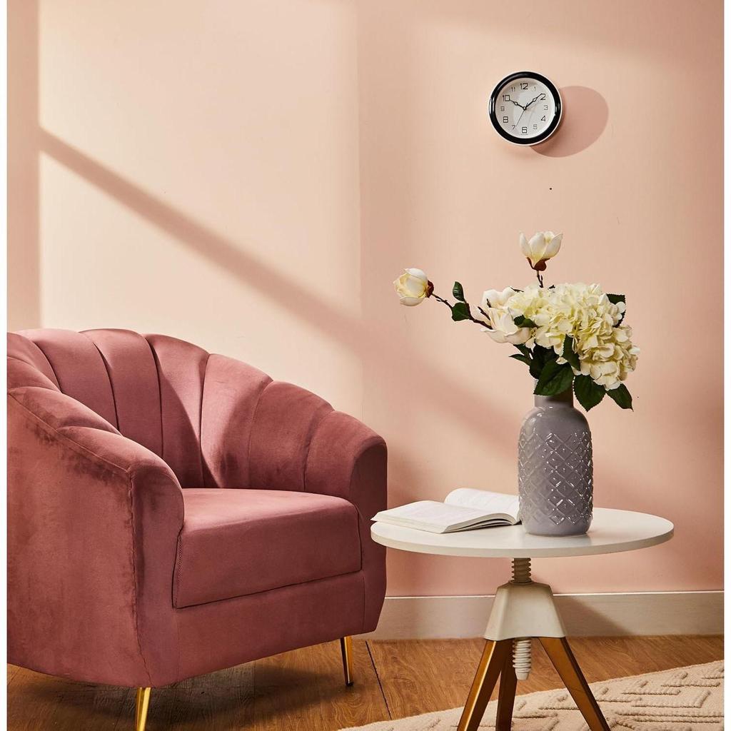 Abstract Wall Clock | Round | Plastic | 8 Inch | Black - Analog