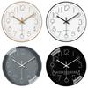 12-Inch 3D Digital Wall Clock Minimalist Round Shape Home Bedroom Living Room Decor Battery Operated High Sense Display Clock