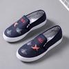 ****** and summer thick-soled one-pedal female student shoes casual thickened s**t-soled old ******* cloth shoes denim women's single shoes