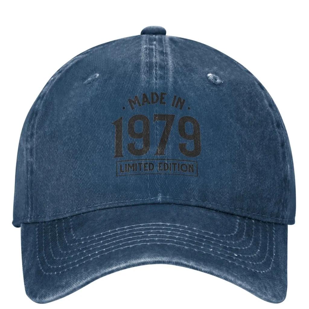 Vintage Made In 1979 Baseball Cap Grandad Daddy Father Birthday Gifts Y2k Unisex Teens Hip Hop Hats Sunscreen Baseball Caps