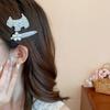 Dog Rhinestone Hairpin Cute Cute Puppy Hair Clip Fashion Pearl Flower Hair Clip  Female