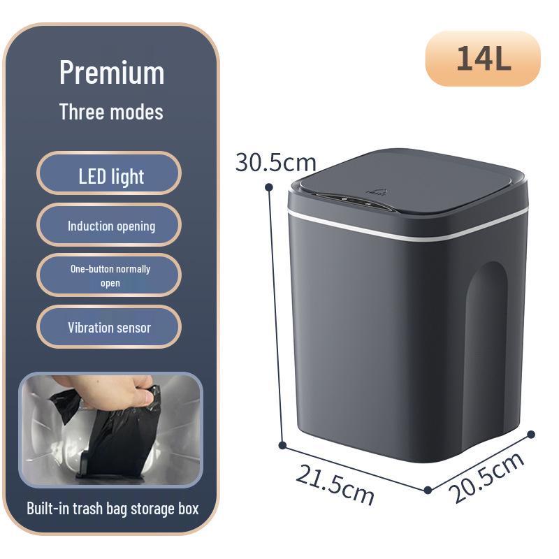 Automatic Smart Induction Trash Can for Home – Large Capacity for Living Room, Kitchen, Bathroom