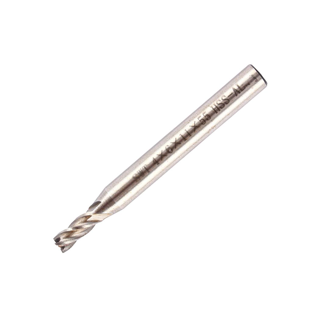 High Quality 4mm 12mm HSS CNC Straight Shank 4 Flute End Mill Cutter Drill Bit