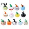 Hand Blown Glass Pumpkin Figurine, Mini Halloween Thanksgiving Pumpkin Statue, Faux Crystal Pumpkin Ornament for Fall Harvest