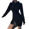 Korean Style 2025 Autumn/Winter Hooded Knit Sweater Dress - Women's Fashion Slimming Trend