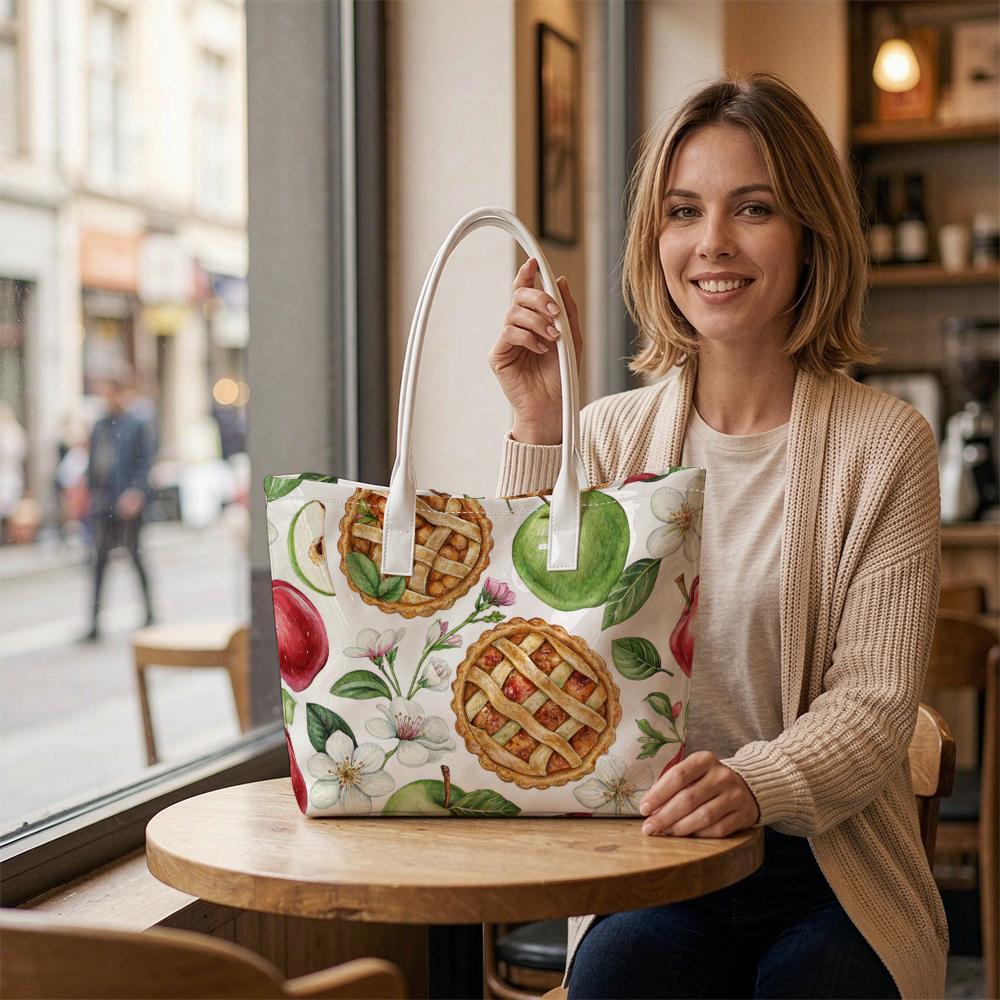 Sweet Apple Pie Pattern Tote Bag