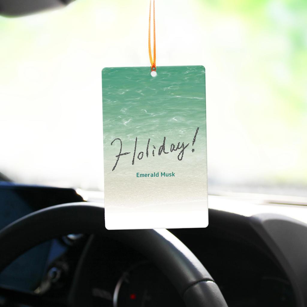 CARMATE Wiszące Odświeżacze Powietrza z serii for i Holiday Musk Musk H1773 [Zestaw 3] Samochody, Szafy, Pokoje, [Szmaragdowy Zapach]