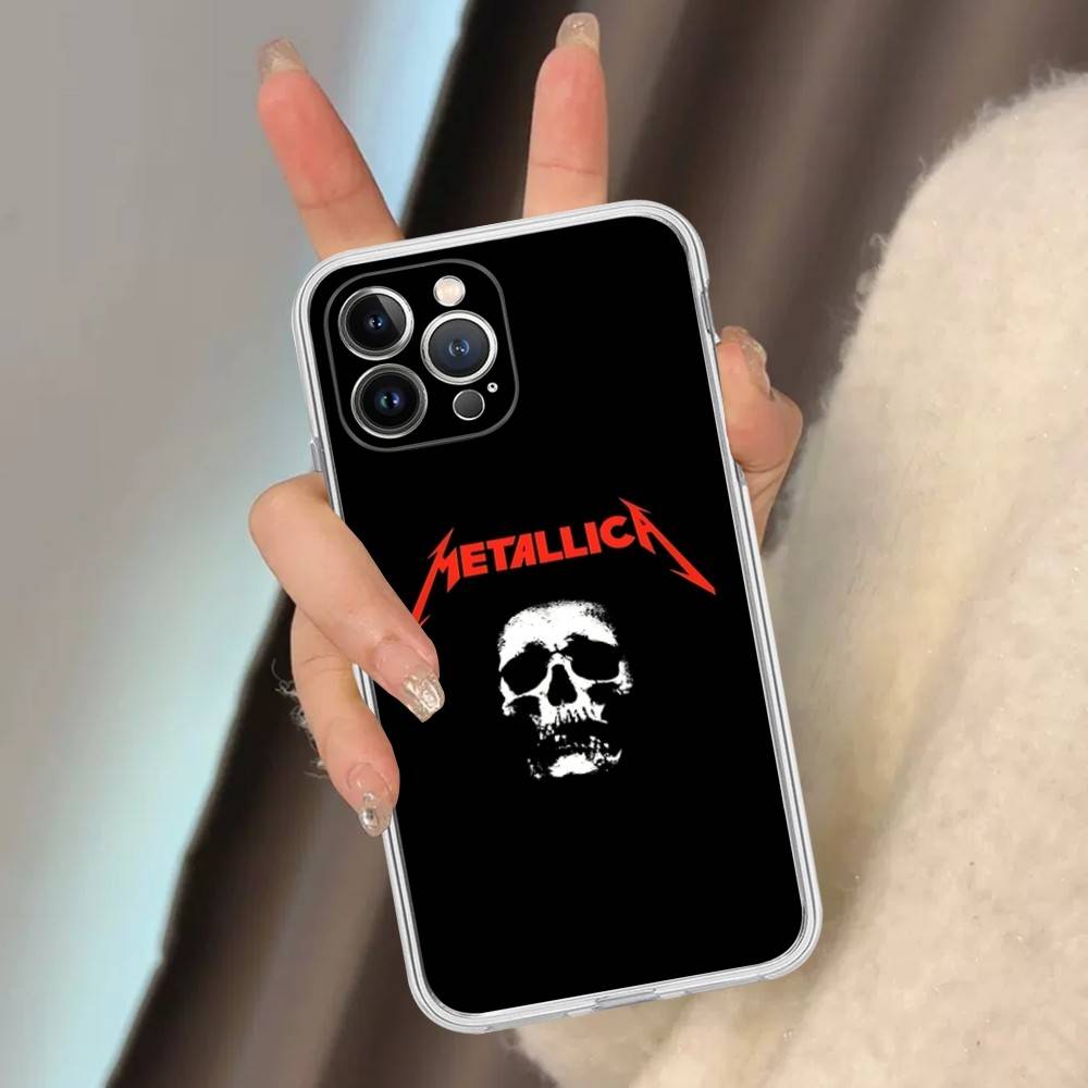 Logo Music M-Metallica For IPhone 17 16 15 14 13 12 11 Pro Max Plus Mini Funda For Transparent Cover