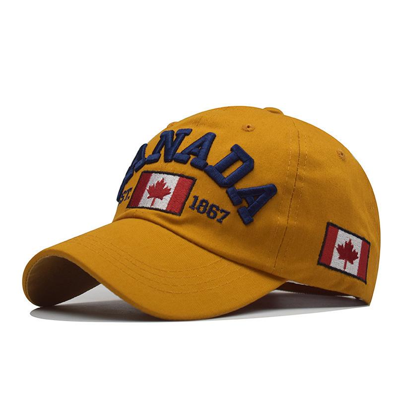 Canada Dad Unisex Cotton Baseball Cap Maple Leaf Flag Cap Embroidered Unisex Cap Outdoor Sun Hats for Adult