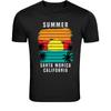 Summer Santa Monica California T-Shirt - Vintage Beach Sunset