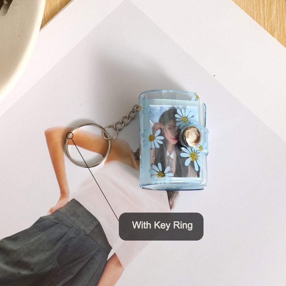 With Keychain Keychain Mini Album PVC Photo Card Holder New Mini Photo Album