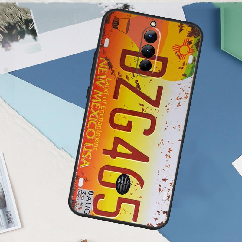 Retro Funny License Plate Case For ZTE Nubia Red Magic 10 9 8 8S 9S 10S 11 Pro Plus 6 7 6S 7S Pro 5G 6R 10 Air Cover