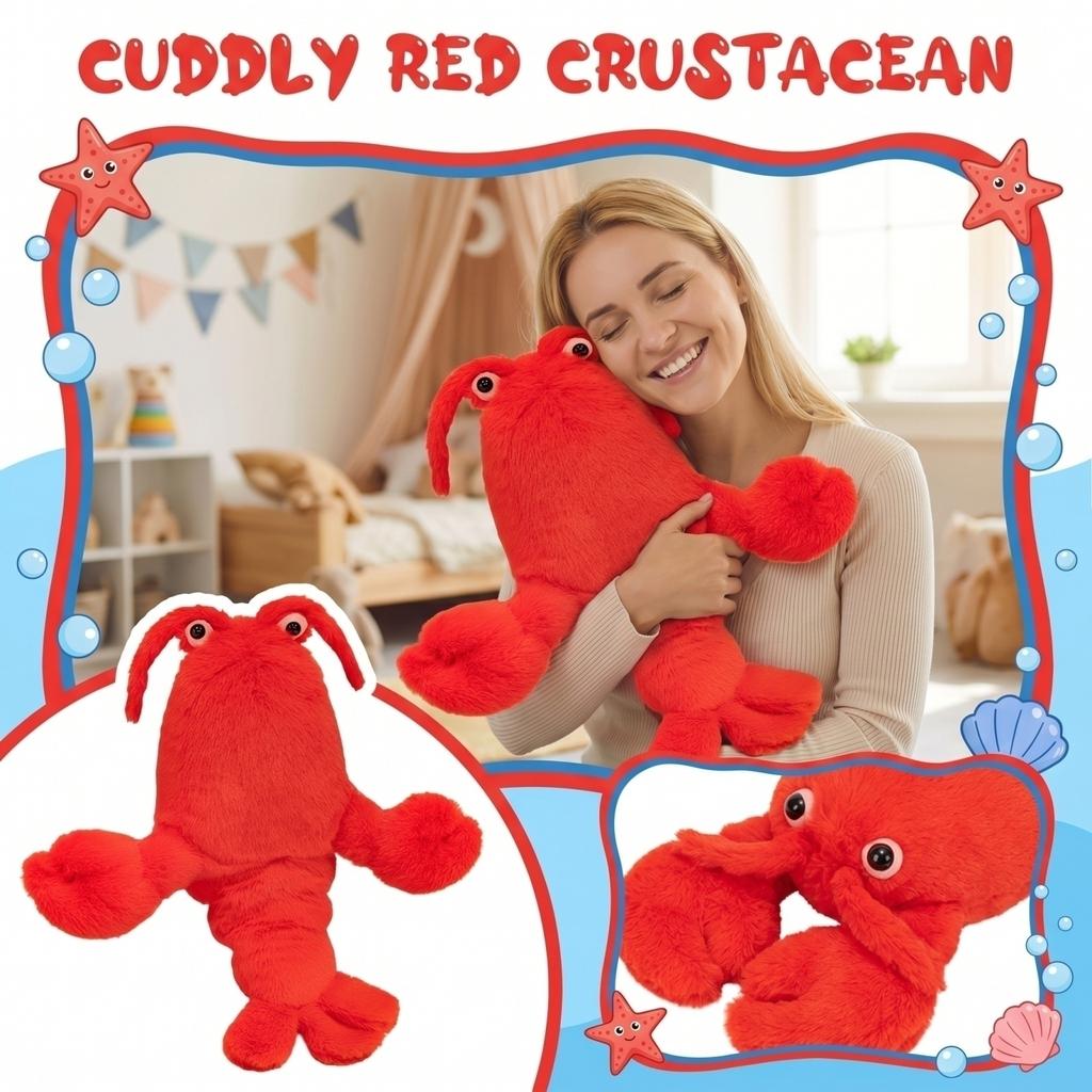Plush Lobster Stuffed Animal Soft Toy for Kids and Adults Realistic Design Durable Material Suitable for Home and Office Decoration