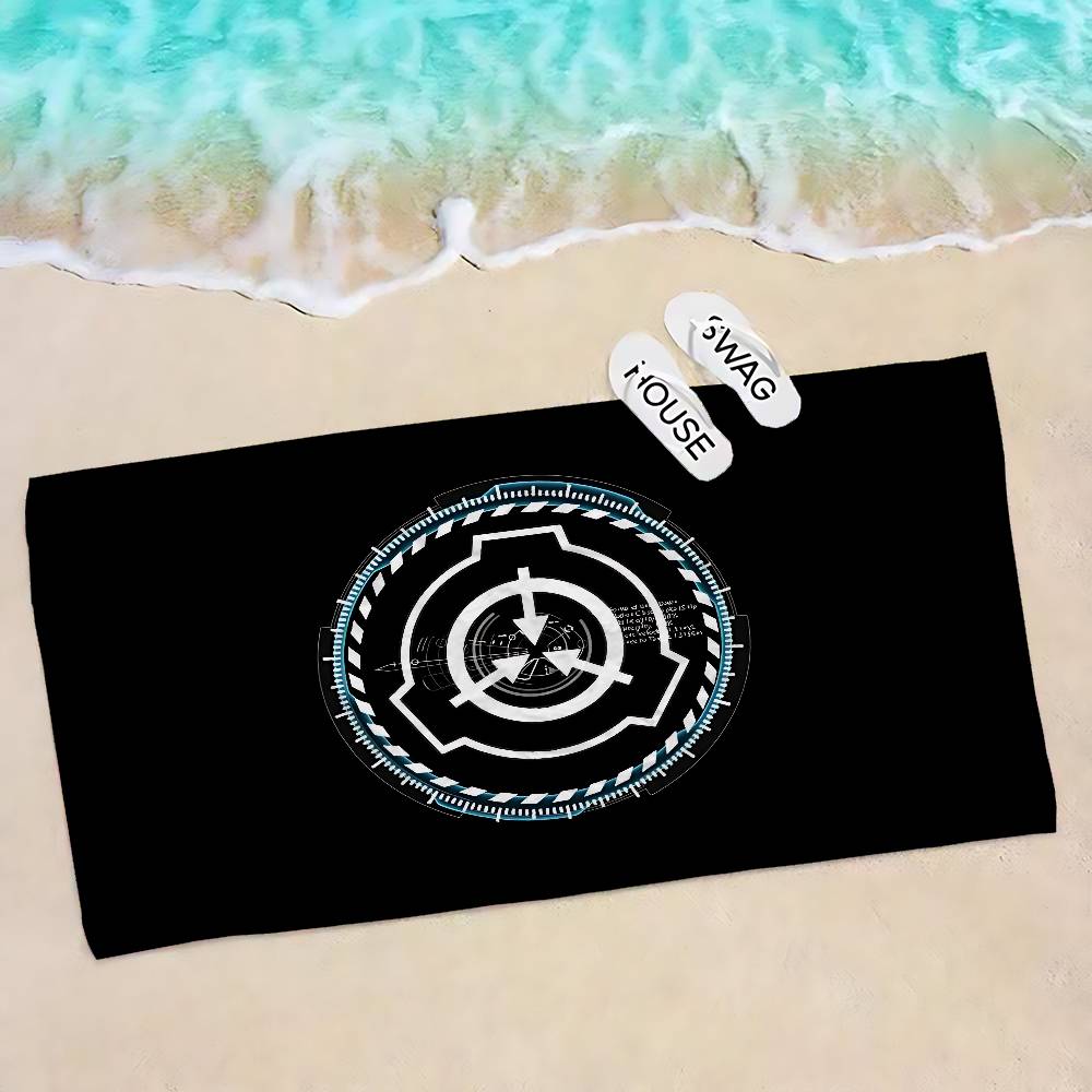 Scp F-Foundation Game  Microfiber Printed Beach Towel Mountain Climbing Yoga Beach Swimming Running Absorbent Soft Towel