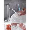Bathroom Basin Faucet With 60CM Hoses Hot Cold Mixer Tap Deck Mounted Single Handle Stainless Steel Bathroom Sink Faucet