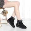Winter New Fashion Short Suede Round-toe Elevated Flats Casual Side Zipper Comfortable Cold-resistant Warm Women's Boots