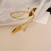 Minimalist Double-Layer Hollow Armlet: European & American Style, Exaggerated & Fashionable High-End Bracelet