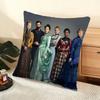 Cushion Cover Silky Short Plush Home Sofa Cushion Cover - Invisible Zipper Home Decoration The Gilded Age TV Series