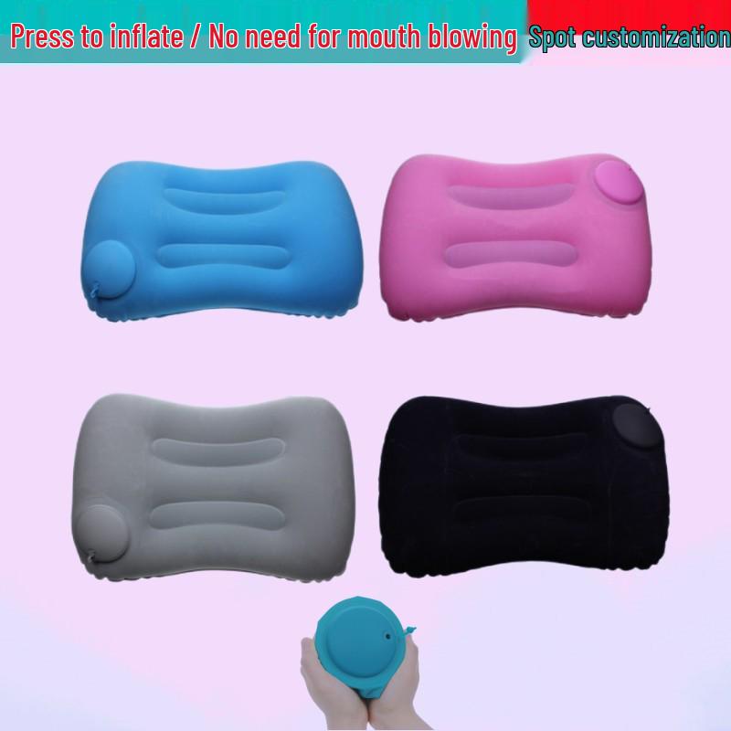 Jin Mao U-Shaped Inflatable Travel Neck Pillow with TPU & Milk Silk