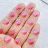 50pcs Pink 3D Strawberry Cute Nail Charms Flatback Resin Rhinestone Gems Red Strawberry Designs Nail Decoration Jewelry