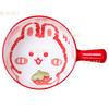 1pcs Oven Specific Ceramic Baking Bowl Household Fruit Salad Bowl with Handle Cartoon Single Handle Noodle Tableware Plate