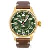 Hawker Hurricane Clowes Northholt Leather Strap Green Dial Automatic AV-4097-04 Men's Watch