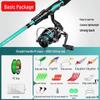Oeny 2.4m Carbon Fiber Lure Rod Kit with Baitcasting Reel