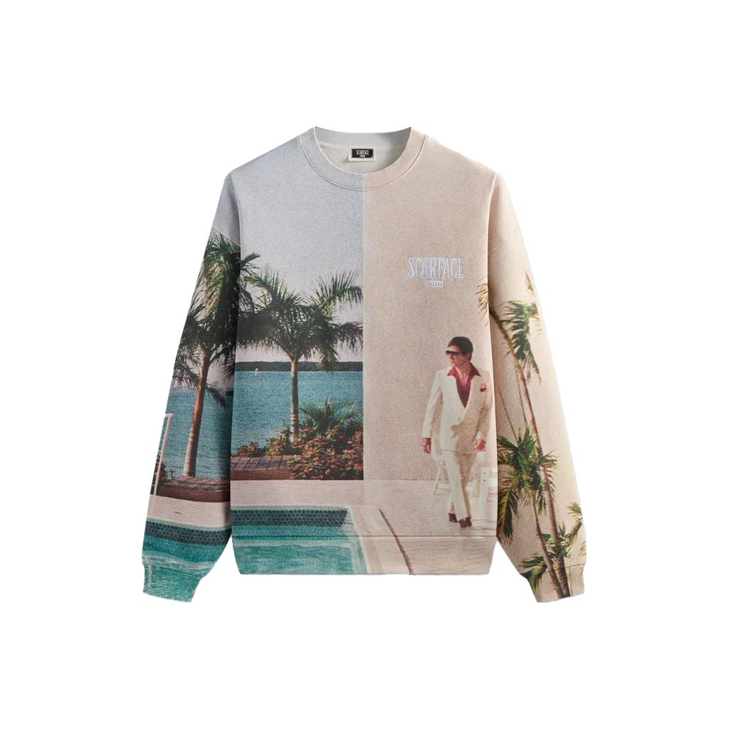 

Kith For Scarface Tony Miami Vintage Nelson Crewneck Multi Men Tops Blue Multicolor KHM034170-906 S